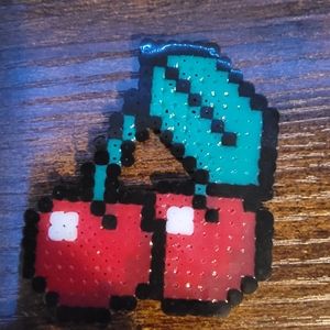 Cherry perler bead art